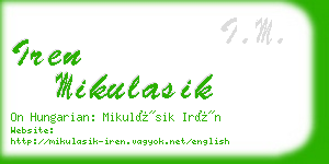 iren mikulasik business card